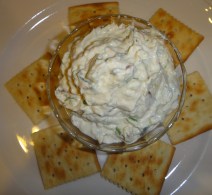 Dip mixed with sourcream