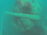 sunken cannon St Maarten