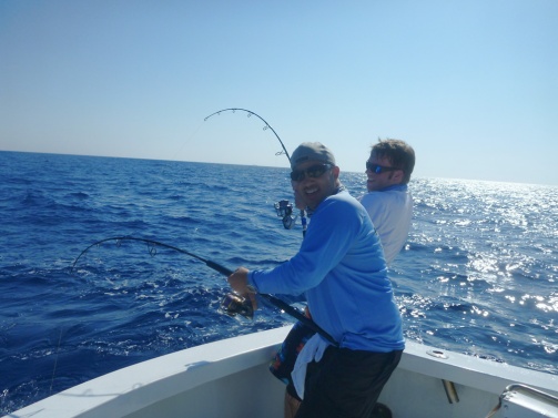 Ed and Adam on a double Amberjack Hook up